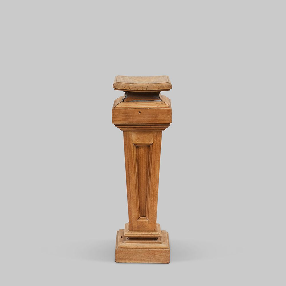 Antique Bleached Wood Pedestal