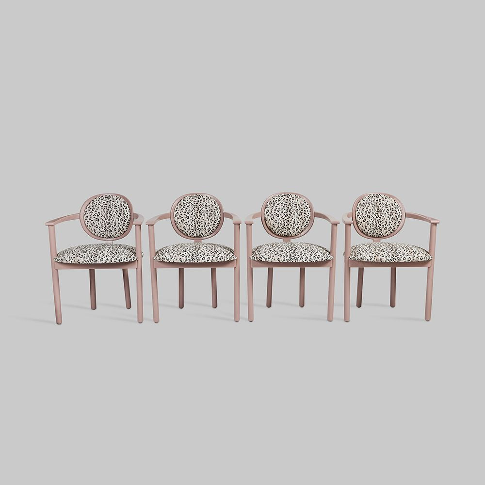 Set of 4 Vintage Deco Style Armchairs