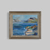 Vintage Silo by the Sea Painting