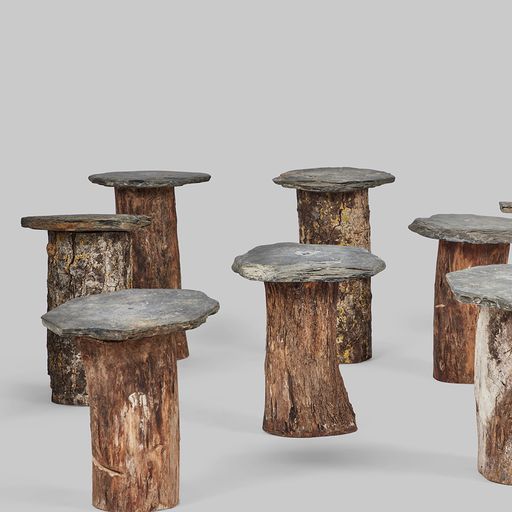Collection of Slate Top Stump Tables