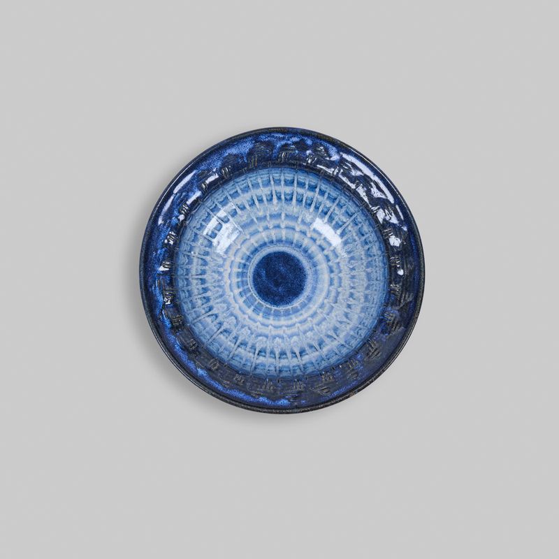 Marbled Blue Ceramic Bowl Small