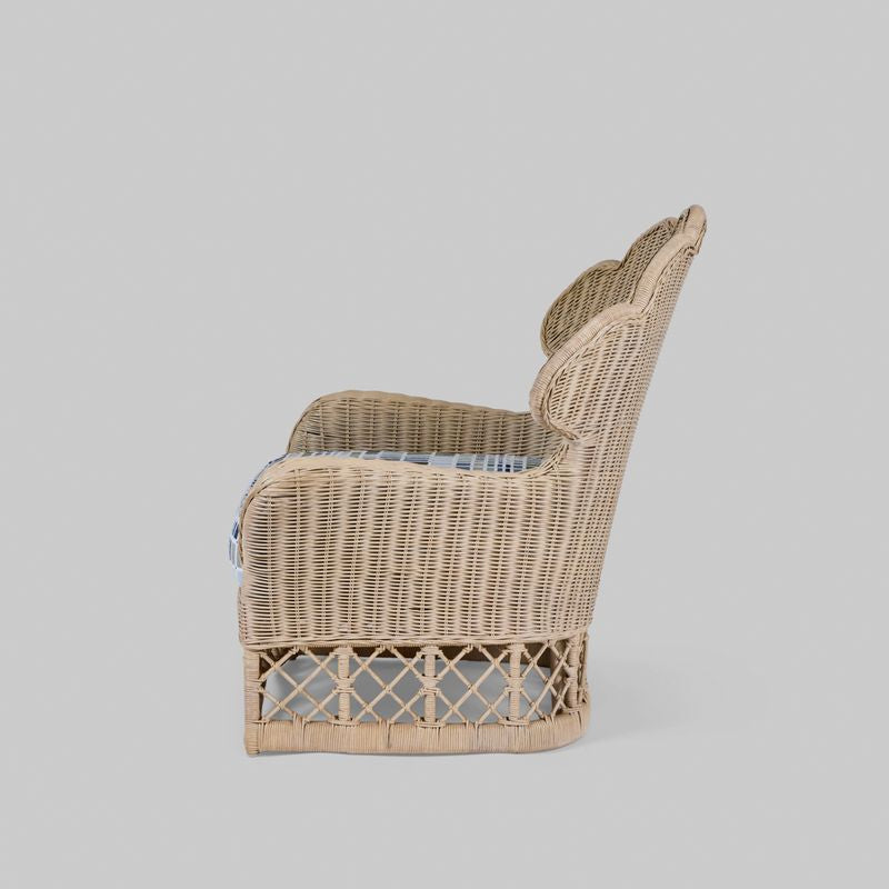 Vintage Ficks Reed Scallop Back Rattan Lounge Set