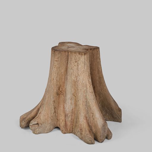Vintage Tree Stump Pedestal Table