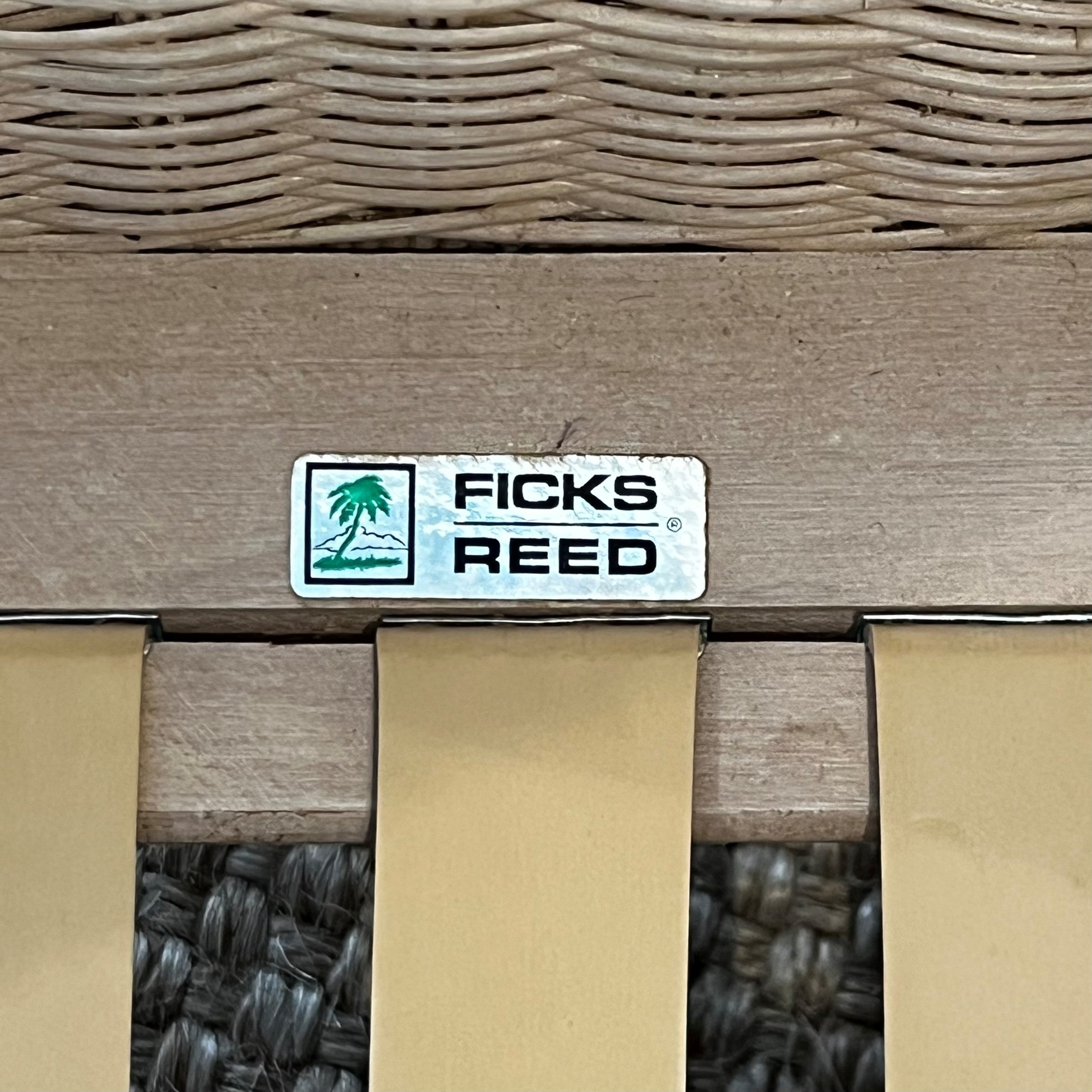 Vintage Ficks Reed Scallop Back Rattan Lounge Set