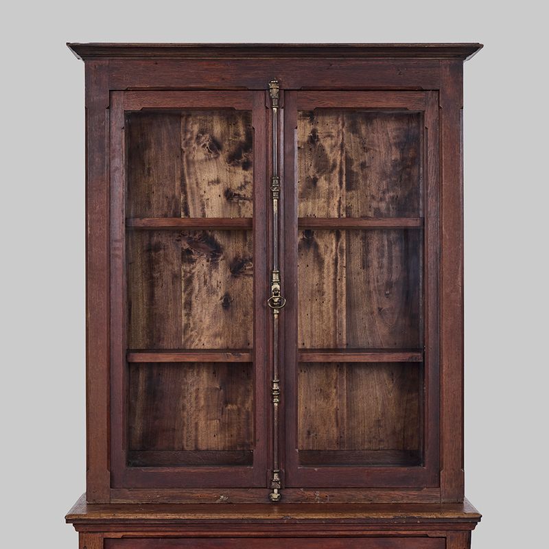 Tall Antique Cabinet with Glass Doors