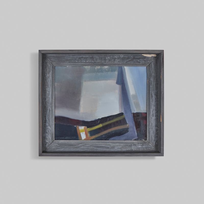 Vintage Abstract Oil Painting by Frithiof Berglund (1905-1973)