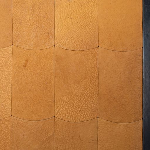 Vintage Italian Leather Four Panel Screen