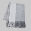 Nzuri Biarritz Grey & White Cashmere Throw