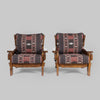 Vintage Pair of Brutalist Armchairs