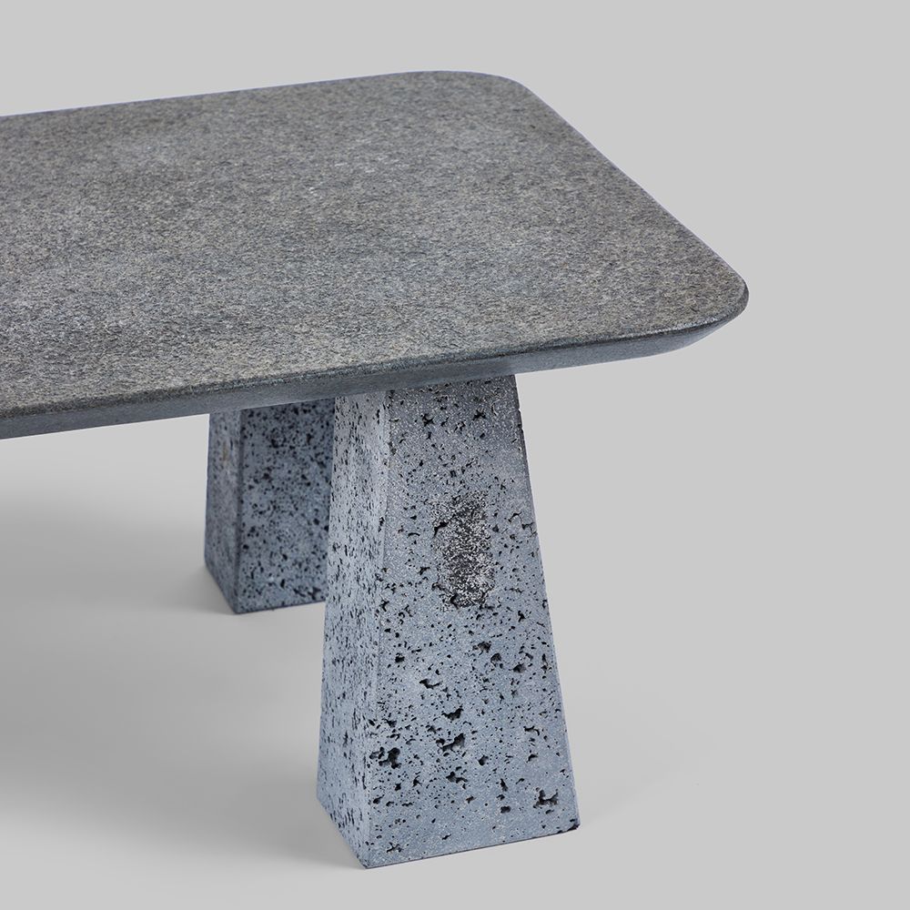 Vintage Lava Stone Cocktail Table