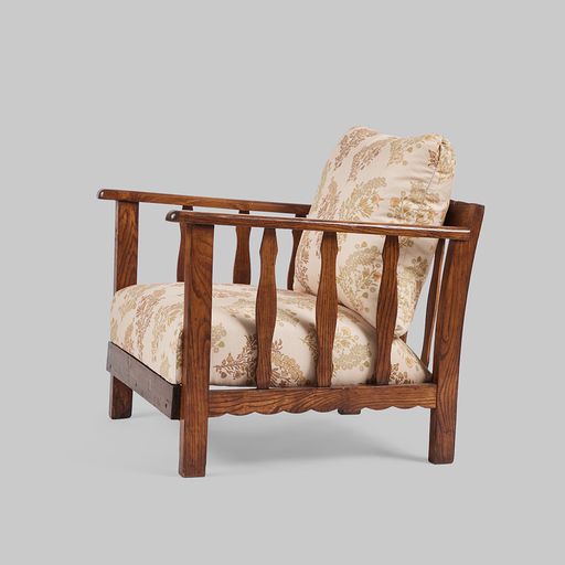 Vintage Pair of Wood Armchairs
