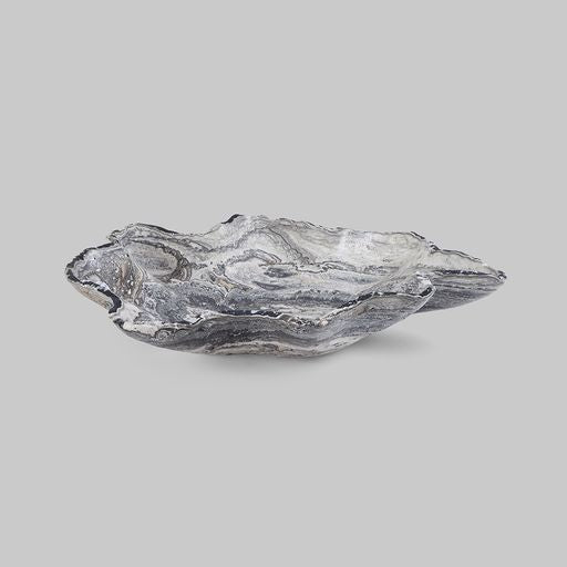 Low Grey Onyx Bowl with Black Edges