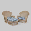 Vintage Ficks Reed Scallop Back Rattan Lounge Set