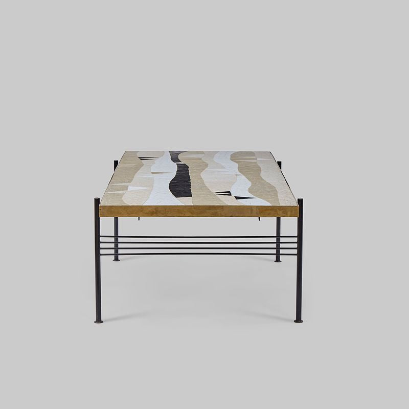 Vintage Mosaic Tile Top Cocktail Table