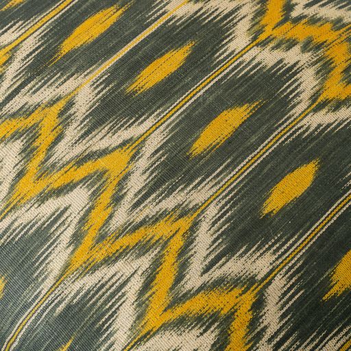 Vintage Pair of Ikat Upholstered Ottomans