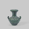 Vintage Green Terracotta Closed Top Urn with Handles