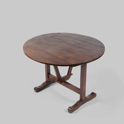 Vintage Round Flip Top Table Harbinger