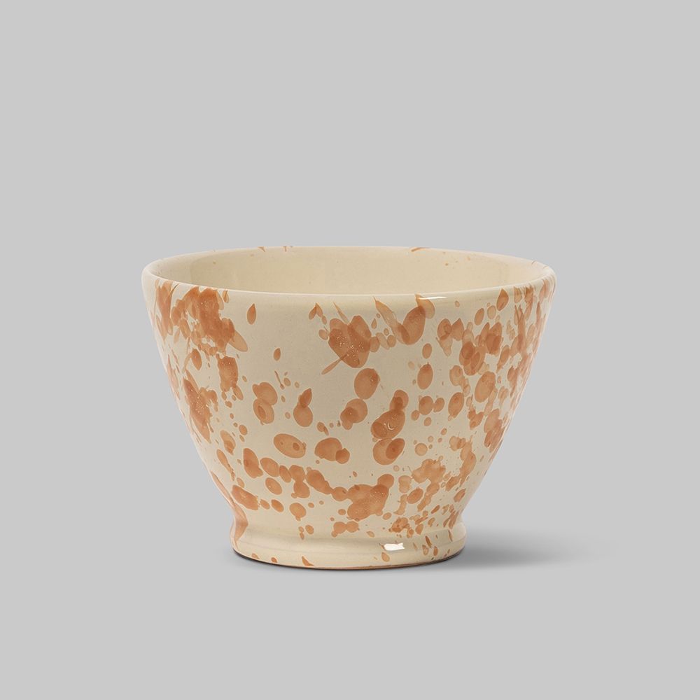 Small Splatter Bowl in Tan & Ivory by Sharland England