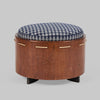 Vintage Wood & Rope Stool w/ Cushion