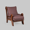 Vintage Single Carved Oak Armchair