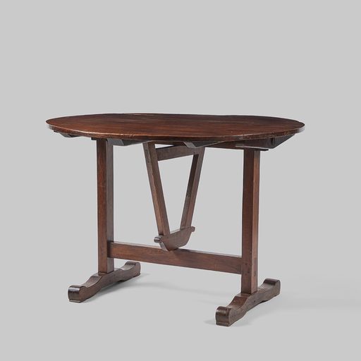 Vintage Round Flip Top Table Harbinger