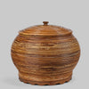 Vintage Large Lidded Rattan Basket