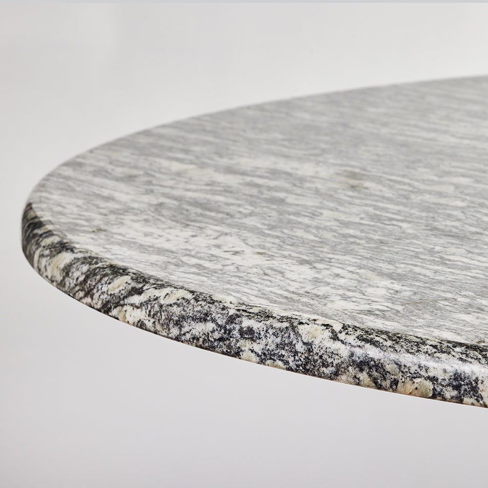 Vintage Round Grey Marble Dining Table