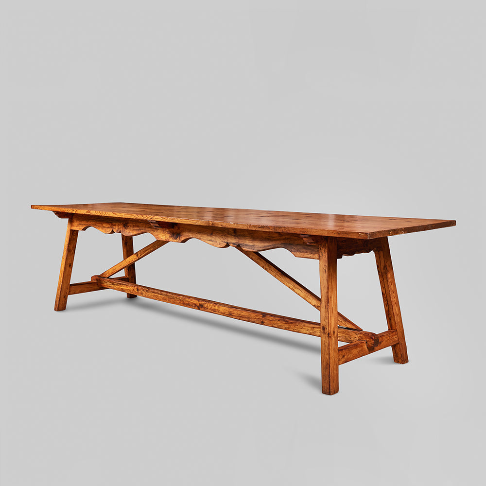 Circa 1950s Pyrenees Pine Dining Table