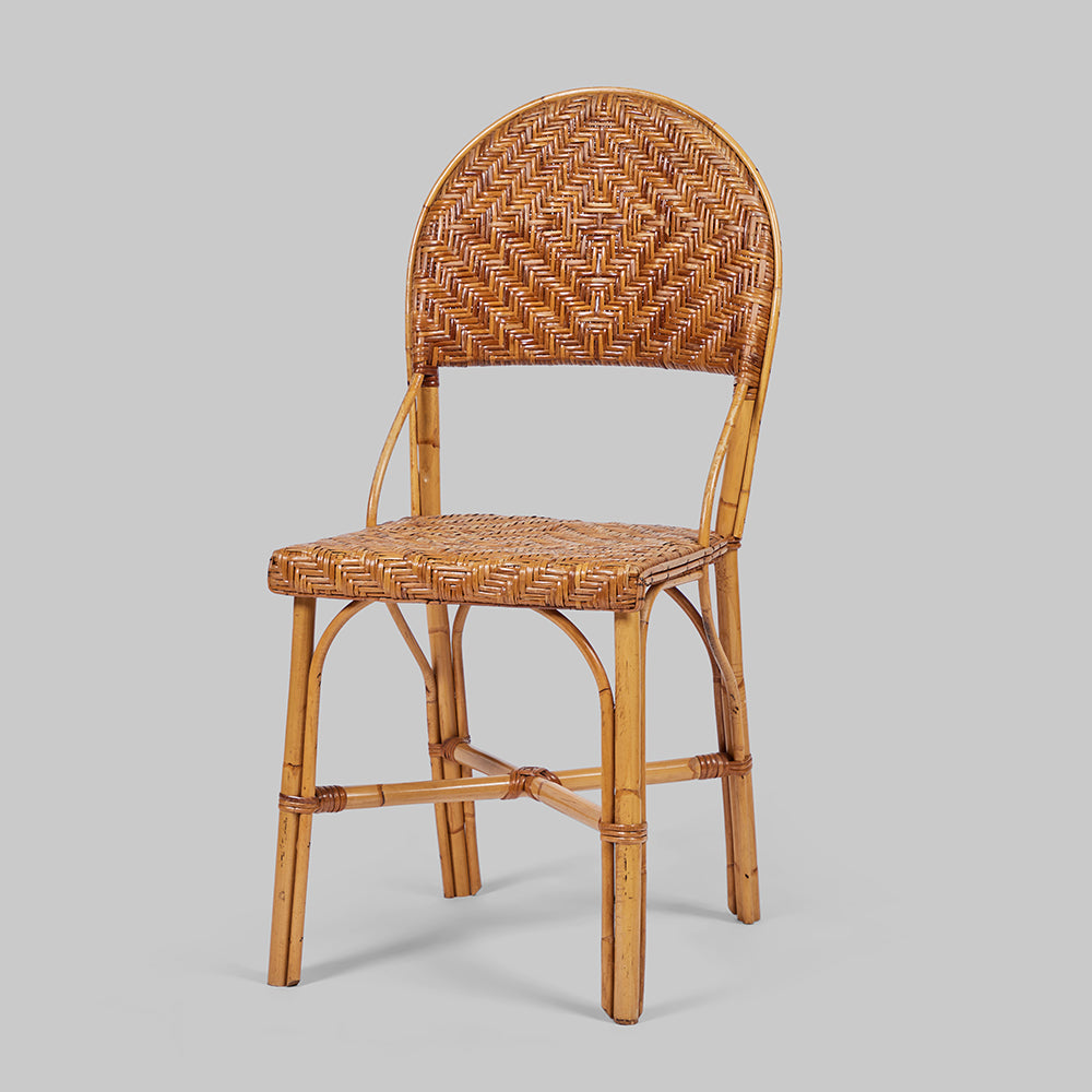 Set of 6 Wicker Café Chairs