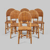 Set of 6 Wicker Café Chairs