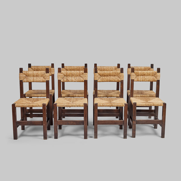 Set of 8 Vintage Rush Dining Chairs – Harbinger