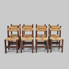 Set of 8 Vintage Rush Dining Chairs