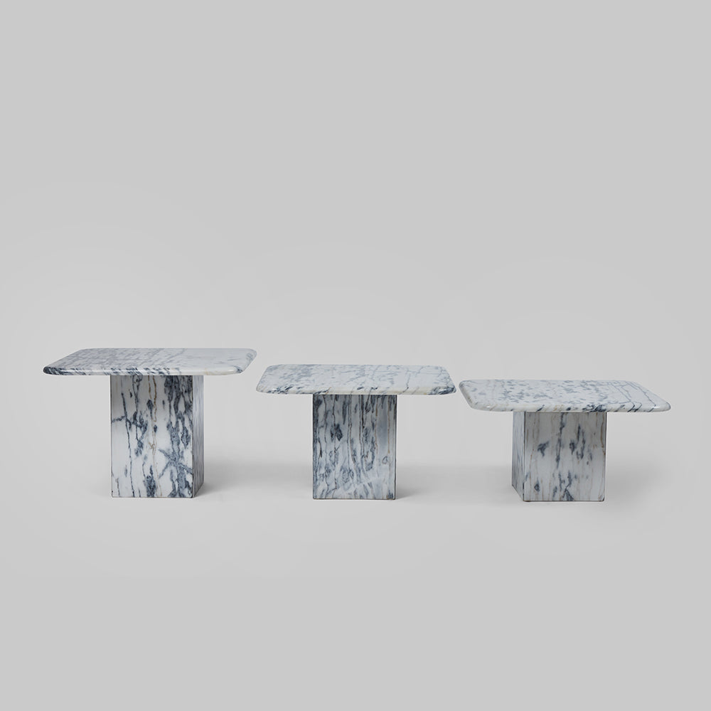 Vintage Set of 3 Marble Nesting Tables