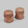 Vintage Pair of Italian Terracotta Ottomans