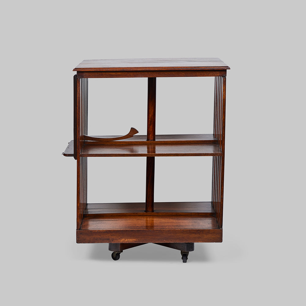 Antique Revolving Bookcase on Casters