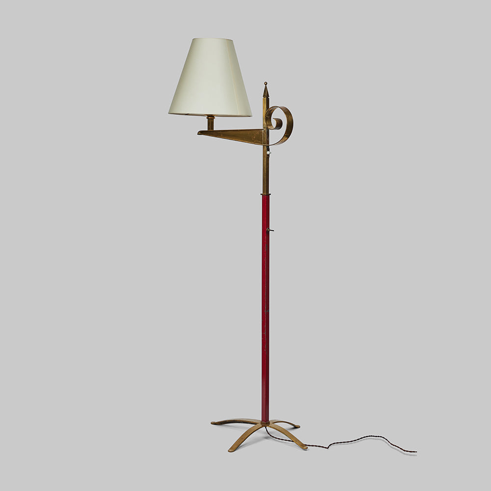 Brass Floor Lamp w/Shade